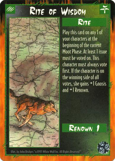 Rage CCG |Rite of Wisdom - Limited | The Nerd Merchant