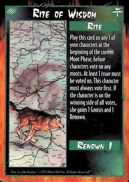 Rage CCG | Rite of Wisdom - Unlimited | The Nerd Merchant