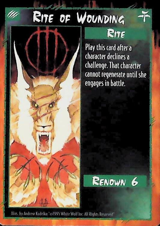 Rage CCG | Rite of Wounding - Unlimited | The Nerd Merchant