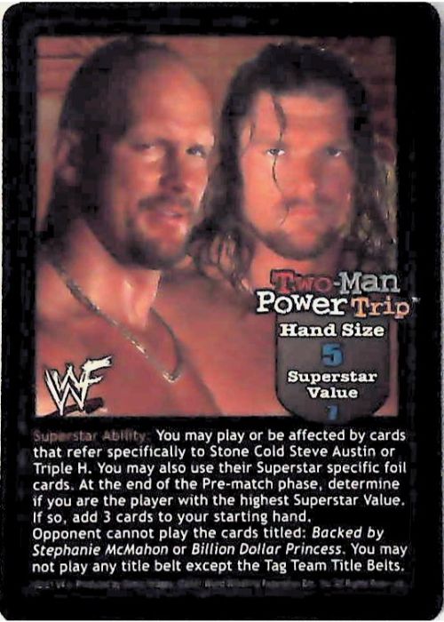 Raw Deal CCG | Two-Man Power Trip Superstar Card (Foil) - It's All About the Game | The Nerd Merchant