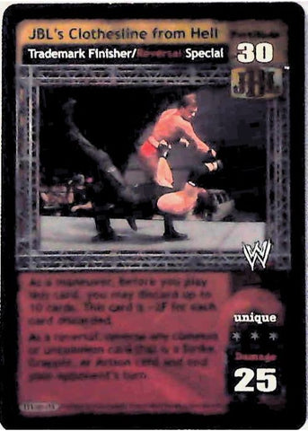 Raw Deal CCG | JBL’s Clothesline from Hell (Foil) - Armageddon | The Nerd Merchant