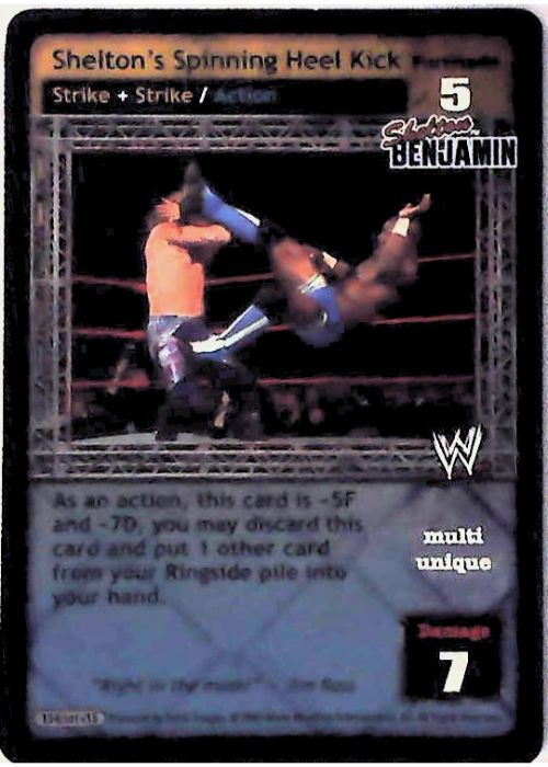 Raw Deal CCG | Shelton’s Spinning Heel Kick (Foil) - Armageddon | The Nerd Merchant