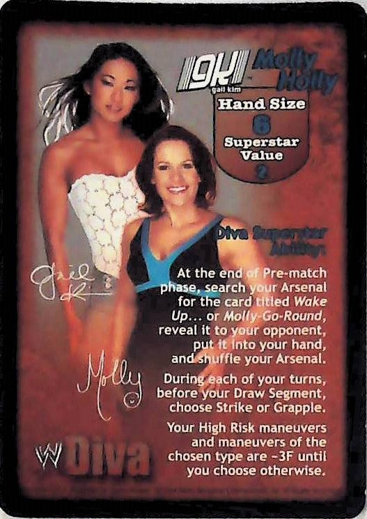 Raw Deal CCG | Gail Kim & Molly Holly Supertstar Card (Foil) - Divas Overloaded | The Nerd Merchant