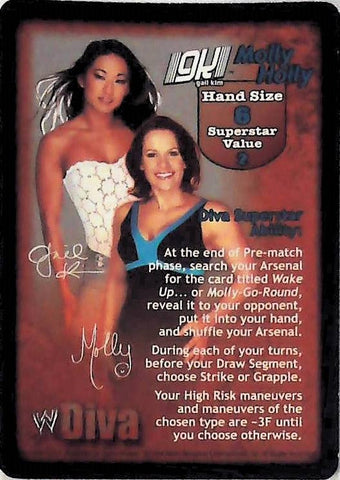 Raw Deal CCG | Gail Kim & Molly Holly Supertstar Card (Foil) - Divas Overloaded | The Nerd Merchant