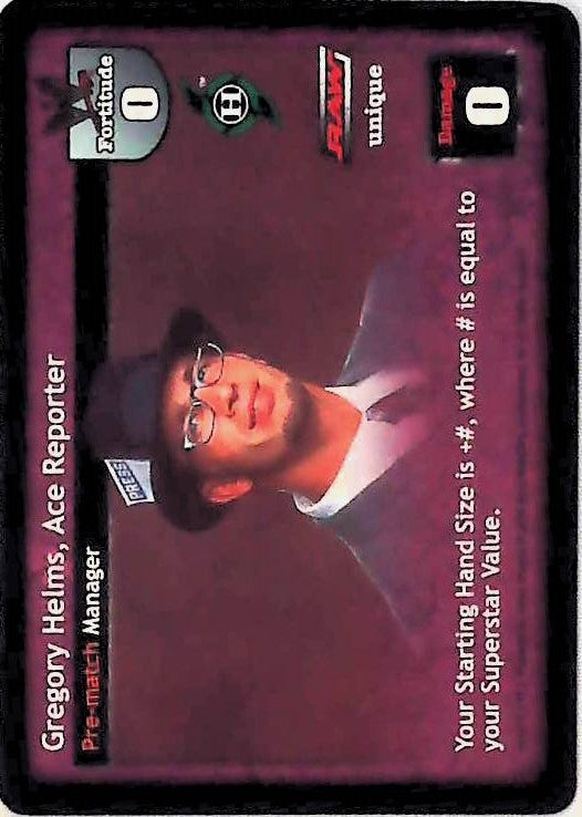 Raw Deal CCG | Gregory Helms, Ace Reporter - Divas Overloaded | The Nerd Merchant