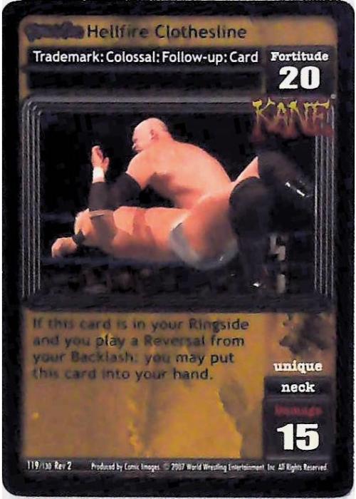 Raw Deal CCG | Revolution Hellfire Clothesline - Revolution 2: Extreme | The Nerd Merchant