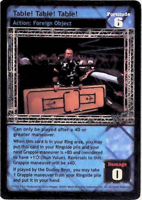 Raw Deal CCG | Table! Table! Table! - Fully Loaded | The Nerd Merchant