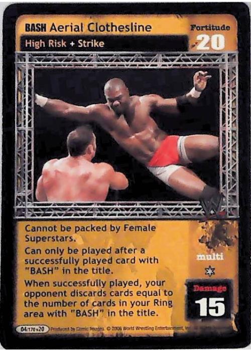 Raw Deal CCG | BASH Aerial Clothesline - Great American Bash | The Nerd Merchant