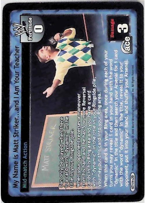 Raw Deal CCG | My Name is Matt Striker … and I Am Your Teacher - Great American Bash | The Nerd Merchant