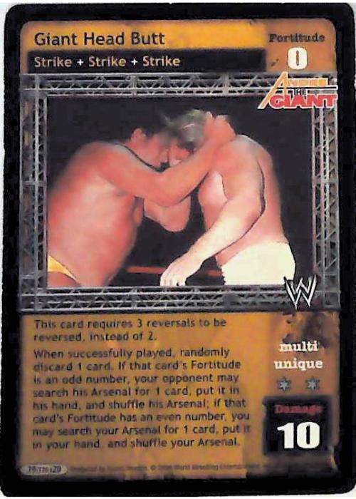Raw Deal CCG | Giant Head Butt (Foil) - Great American Bash | The Nerd Merchant