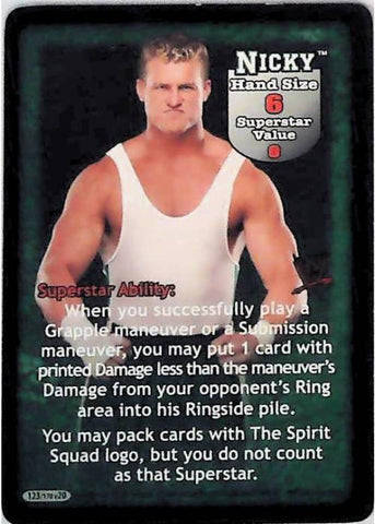 Raw Deal CCG | Nicky Superstar Card - Great American Bash | The Nerd Merchant