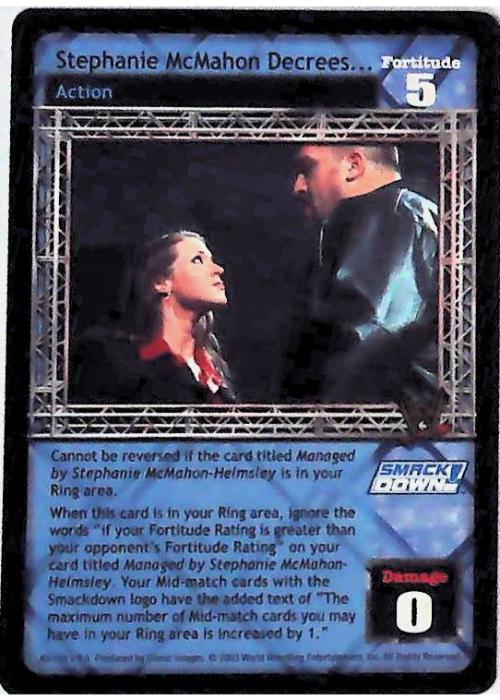 Raw Deal CCG | Stephanie McMahon Decrees… - Insurrextion | The Nerd Merchant