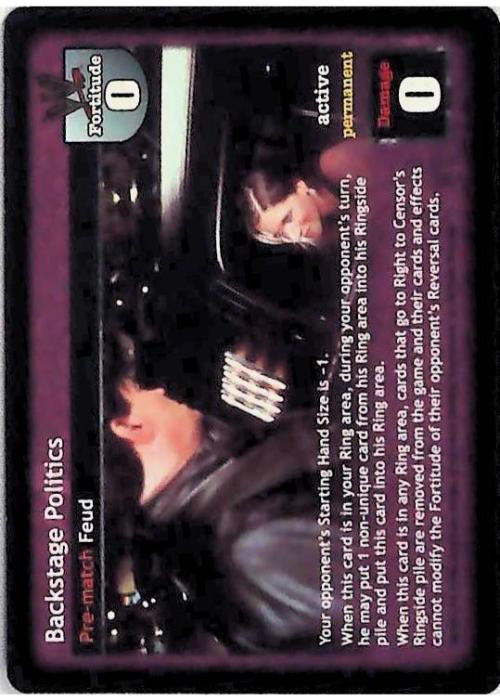 Raw Deal CCG | Backstage Politics - Insurrextion | The Nerd Merchant