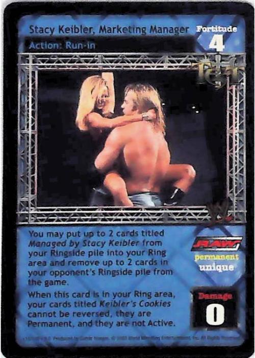 Raw Deal CCG | Stacy Keibler, Marketing Manager - Insurrextion | The Nerd Merchant