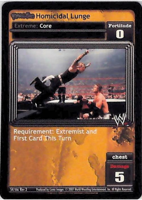 Raw Deal CCG | Revolution Homicidal Lunge - Revloution 3: Judgement Day | The Nerd Merchant