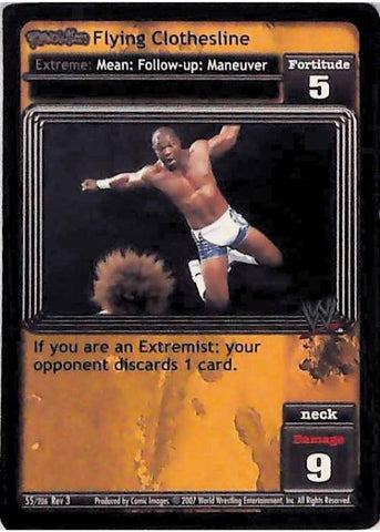Raw Deal CCG | Revolution Flying Clothesline - Revloution 3: Judgement Day | The Nerd Merchant