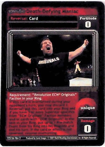 Raw Deal CCG | Revolution Death-Defying Maniac - Revloution 3: Judgement Day | The Nerd Merchant