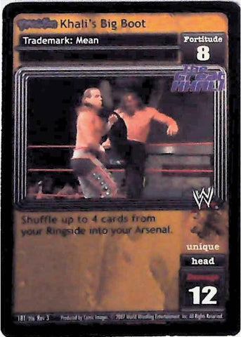 Raw Deal CCG | Revolution Khali’s Big Boot (Foil) - Revloution 3: Judgement Day | The Nerd Merchant