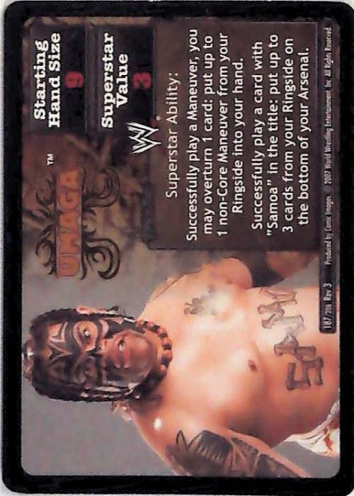 Raw Deal CCG | Revolution Umaga Superstar Card (Foil) - Revloution 3: Judgement Day | The Nerd Merchant