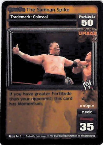 Raw Deal CCG | Revolution The Samoan Spike - Revloution 3: Judgement Day | The Nerd Merchant