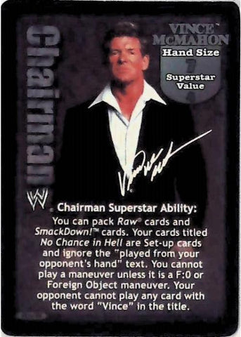 Raw Deal CCG | Vince McMahon Superstar Card - Lethal Library Holiday Collection | The Nerd Merchant