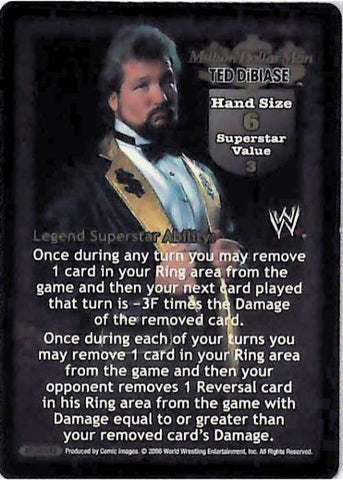 Raw Deal CCG | “The Million Dollar Man” Ted DiBiase Superstar Card (Foil) - No Way Out | The Nerd Merchant