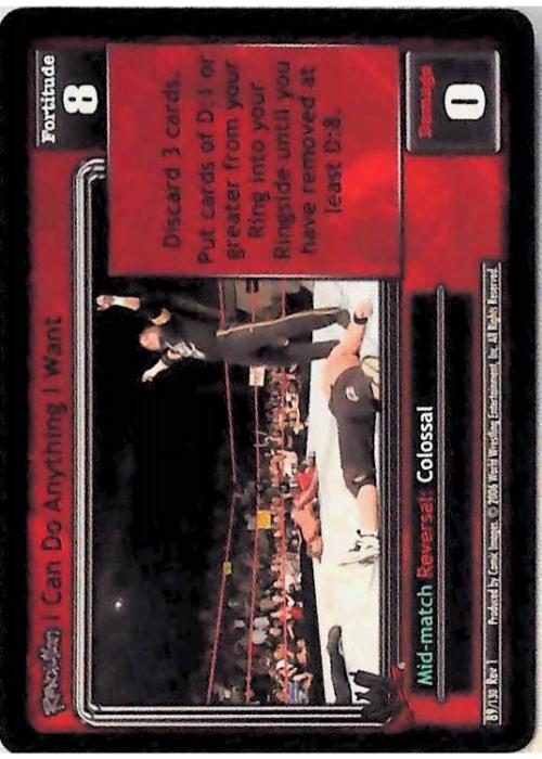 Raw Deal CCG | Revolution I Can Do Anything I Want - Revolution | The Nerd Merchant