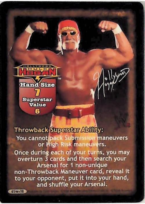 Raw Deal CCG | “Hollywood” Hulk Hogan Superstar Card - Royal Rumble | The Nerd Merchant