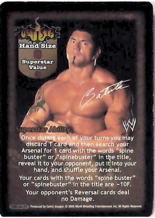 Raw Deal CCG | Batista Superstar Card (Foil) - Unforgiven | The Nerd Merchant