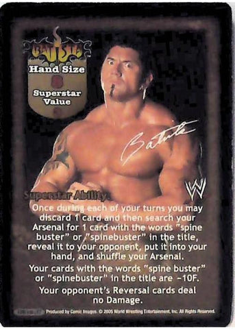 Raw Deal CCG | Batista Superstar Card (Foil) - Unforgiven | The Nerd Merchant