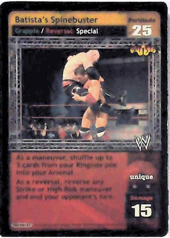 Raw Deal CCG | Batista’s Spinebuster (Foil) - Unforgiven | The Nerd Merchant