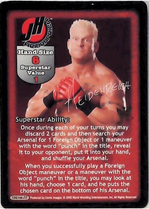 Raw Deal CCG | Heidenreich Superstar Card - Unforgiven | The Nerd Merchant