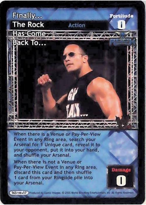 Raw Deal CCG | Finally … The Rock Has Come Back To … - Unforgiven | The Nerd Merchant