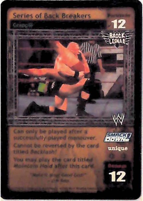 Raw Deal CCG | Series of Back Breakers (Foil) - Velocity | The Nerd Merchant