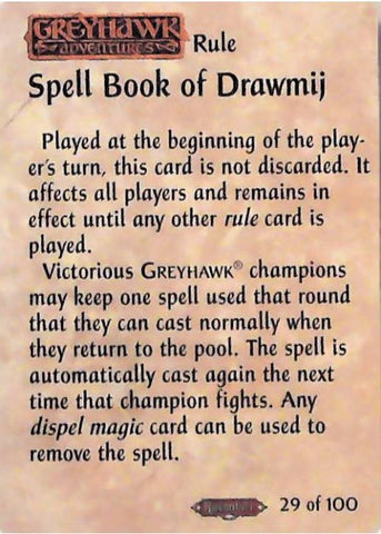 Spellfire CCG | Spell Book of Drawmij - Ravenloft 29/100 | The Nerd Merchant