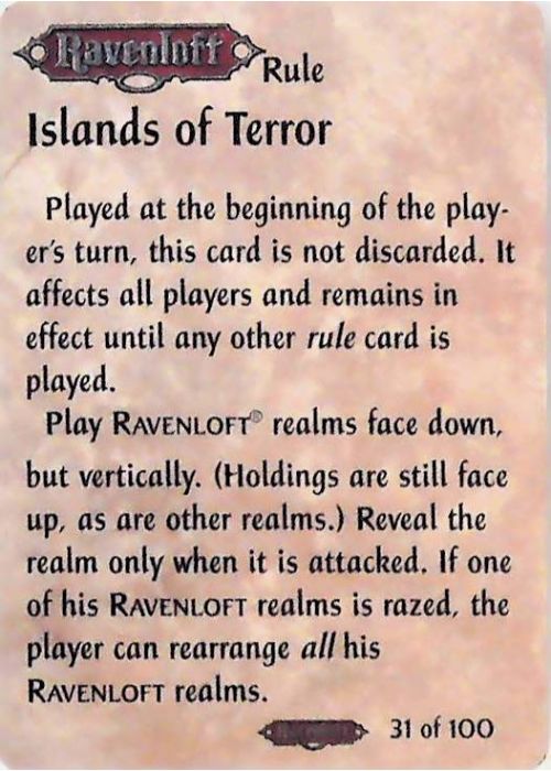 Spellfire CCG | Islands of Terror - Ravenloft 31/100 | The Nerd Merchant