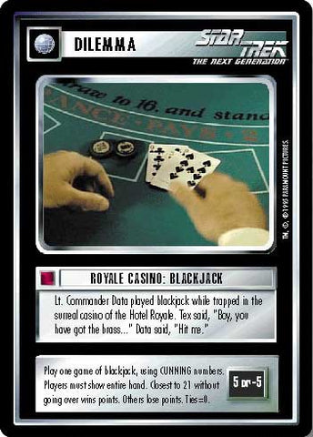 Star Trek CCG | Royale Casino: Blackjack - Alternate Universe | The Nerd Merchant