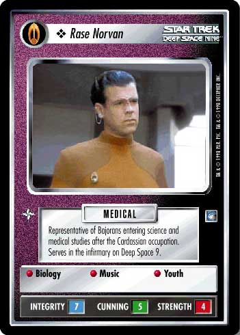 Star Trek CCG | Rase Norvan - Deep Space Nine | The Nerd Merchant