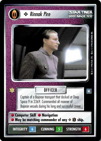 Star Trek CCG | Rinnak Pire - Deep Space Nine | The Nerd Merchant