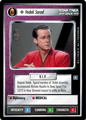 Star Trek CCG | Vedek Sorad - Deep Space Nine | The Nerd Merchant