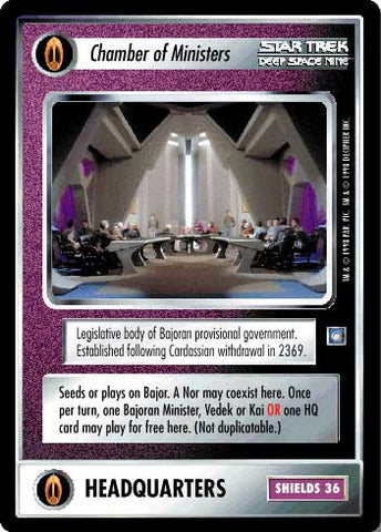 Star Trek CCG | Chamber of Ministers - Deep Space Nine | The Nerd Merchant
