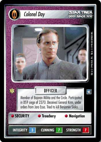 Star Trek CCG | Colonel Day - Deep Space Nine | The Nerd Merchant