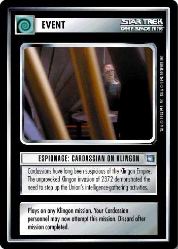 Star Trek CCG | Espionage: Cardassian on Klingon - Deep Space Nine | The Nerd Merchant