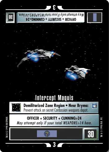 Star Trek CCG | Intercept Maquis - Deep Space Nine | The Nerd Merchant