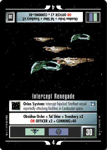 Star Trek CCG | Intercept Renegade - Deep Space Nine | The Nerd Merchant