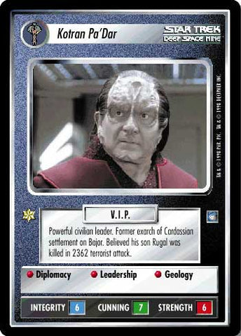 Star Trek CCG | Kotran Pa'Dar - Deep Space Nine | The Nerd Merchant