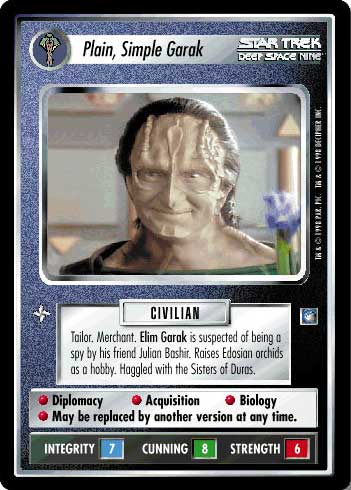 Star Trek CCG | Plain, Simple Garak - Deep Space Nine | The Nerd Merchant