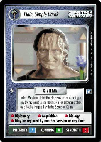 Star Trek CCG | Plain, Simple Garak - Deep Space Nine | The Nerd Merchant