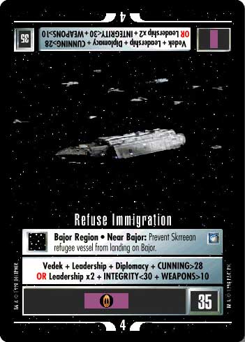 Star Trek CCG | Refuse Immigration - Deep Space Nine | The Nerd Merchant
