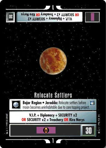 Star Trek CCG | Relocate Settlers - Deep Space Nine | The Nerd Merchant